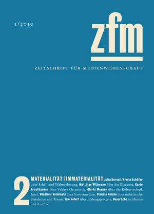 Gesellschaft für Medienwissenschaft (Hg.): Zeitschrift für Medienwissenschaft 2