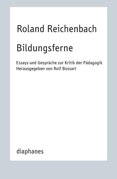 Roland Reichenbach: Der Mensch – ein dilettantisches Subjekt. Ein inkompetenztheoretischer Blick auf das vermeintlich eigene Leben