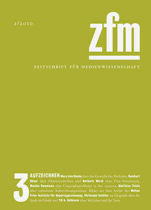 Gesellschaft für Medienwissenschaft (Hg.): Zeitschrift für Medienwissenschaft 3